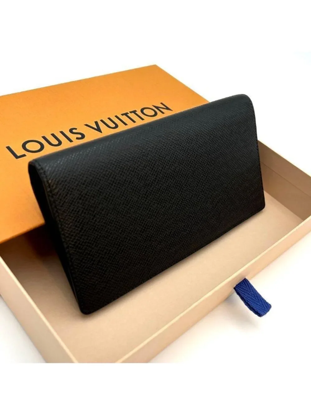 Louis Vuitton Taiga Metallic Portefeuille Brazza Wallet Black